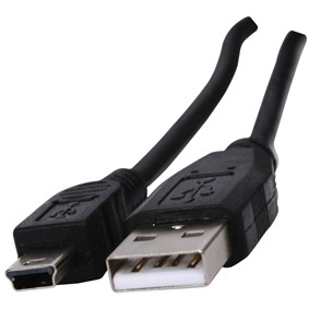 כבל USB2.0 לחיבור מיני USB B טרפז (5 פינים), באורך 1.8 מטר